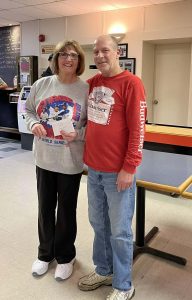 January 10 2026 Mixed Doubles Fonthill 1st Place Maureen Simon and John Crites